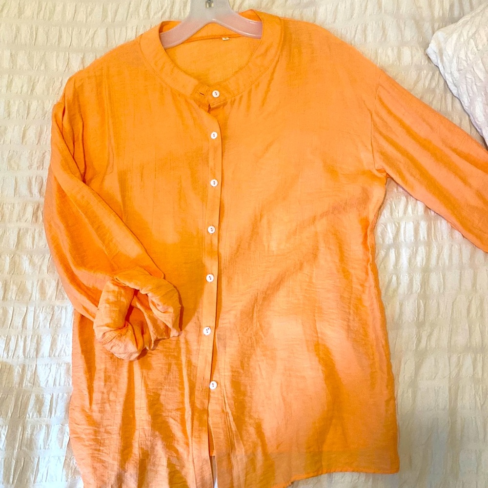 Peachy beachy button up